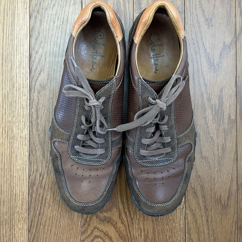 Cole Haan Men’s Air Griffin Brown Leather Casual Lace-Up Shoes Size 11